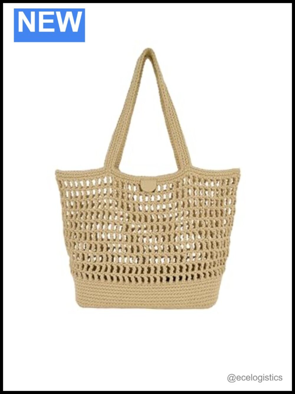 Large Cotton Tote Bag with Shoulder Strap, Versatile Everyday Handbag